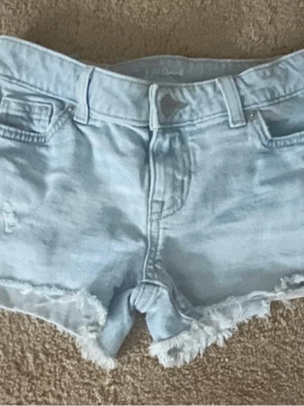 Target Light Blue Denim Frayed Hem Kids Shorts